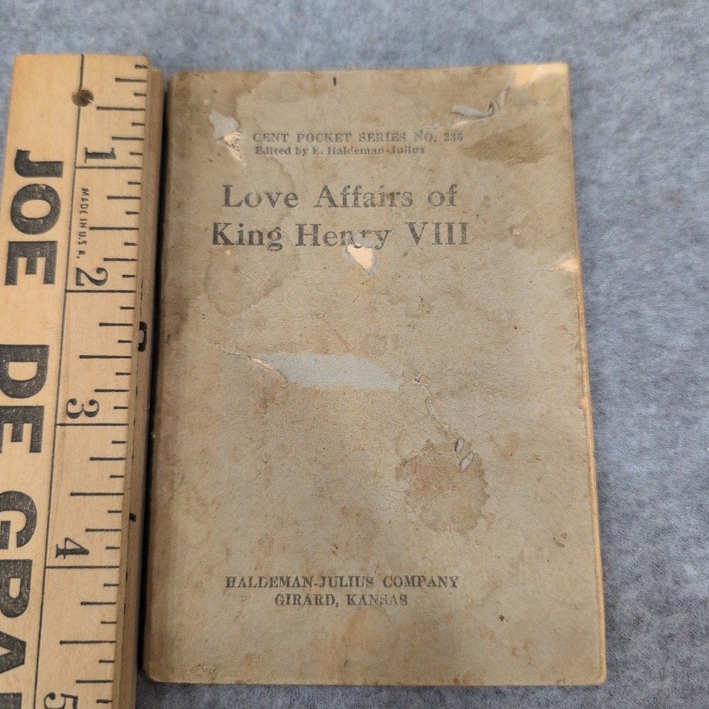 Love Affairs of King Henry VIII Little Blue Book No 236 Haldeman-Julius 1920s - Picture 1 of 1
